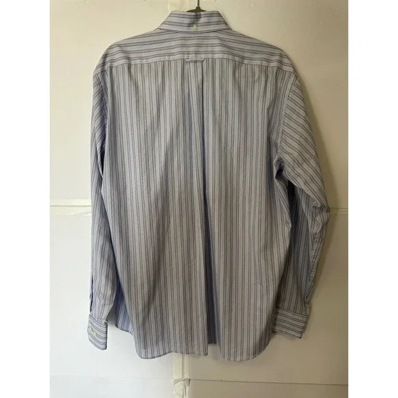 Façonnable Striped Button Down Shirt Long Sleeve Classic Fit Mens L - Picture 4 of 4